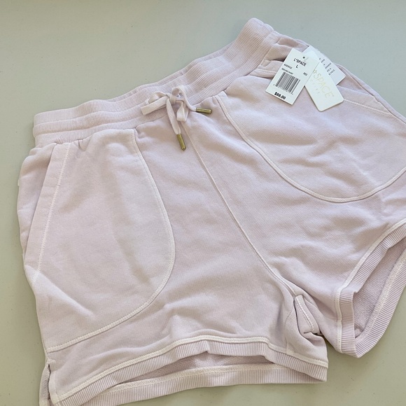L Space Sidelined Shorts Women’s Size Large Pink Pull On Drawstring Large - Picture 7 of 8